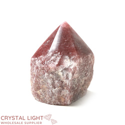 Strawberry Quartz Cut Base Point