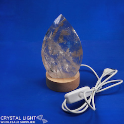 Light Smokey Quartz Flame with LED Stand