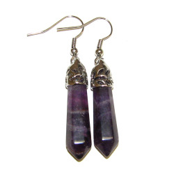 China, glassware and earthenware wholesaling: Amethyst Point Earrings