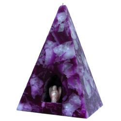 Pyramid Candle Amethyst Large