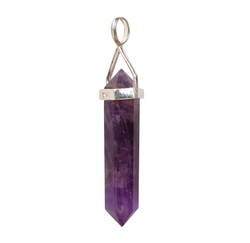 Chevron Amethyst DT Pendant Sterling Silver