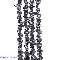 Blue Goldstone Chip Beads