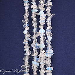 Opalite/Clear quartz Chip Beads