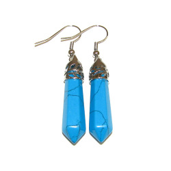 Blue Howlite Point Earring