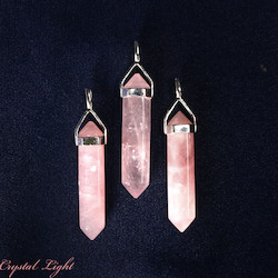 Rose Quartz DT Pendant Sterling Silver