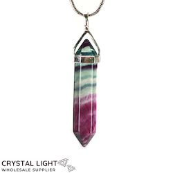 Rainbow Fluorite DT Pendant Sterling Silver