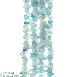 China, glassware and earthenware wholesaling: Aquamarine Chip Beads