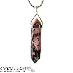 Rhodonite DT Pendant Sterling Silver