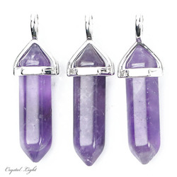 China, glassware and earthenware wholesaling: Amethyst Double Terminated Pendant