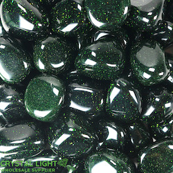 China, glassware and earthenware wholesaling: Green Goldstone Tumble