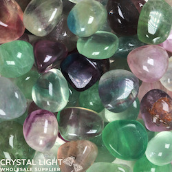 China, glassware and earthenware wholesaling: Rainbow Fluorite Tumble