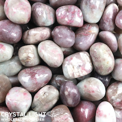 China, glassware and earthenware wholesaling: Quartz with Pink Tourmaline Tumble