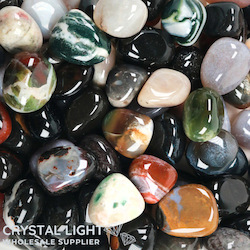 China, glassware and earthenware wholesaling: Sardonyx Jasper Tumble