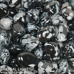 China, glassware and earthenware wholesaling: Snowflake Obsidian Tumble