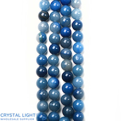 Blue Quartz 8mm Round Beads