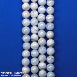 Blue Lace Agate Beads 8mm