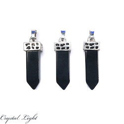 China, glassware and earthenware wholesaling: Black Obsidian Short Pendant