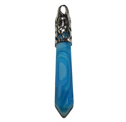 Blue Agate Long Pendant