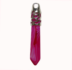 Pink Agate Long Pendant