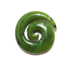 Nephrite Jade Spiral Pendant