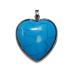 China, glassware and earthenware wholesaling: Blue Howlite Heart Pendant with Frame