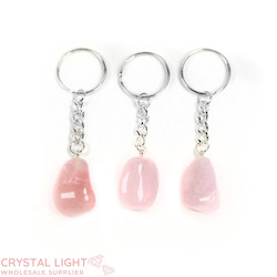 Rose Quartz Tumble Keychain