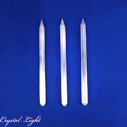 Selenite Point Wand Thin