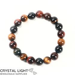 Mixed Tigers Eye Bracelet 10mm