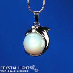 Opalite Dolphin Sphere Pendant