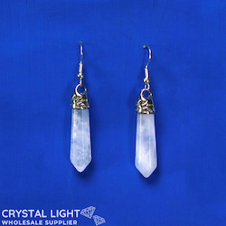 Clear Quartz Point Earrings