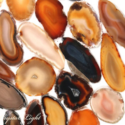 China, glassware and earthenware wholesaling: Natural Agate Slice Tiny