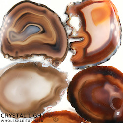 China, glassware and earthenware wholesaling: Natural Agate Slice Medium