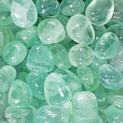 China, glassware and earthenware wholesaling: Green Fluorite Tumble