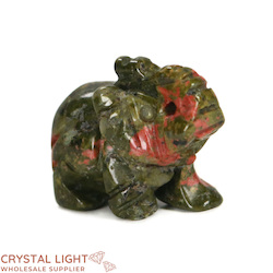 China, glassware and earthenware wholesaling: Unakite Elephant Small