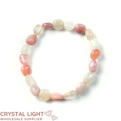 China, glassware and earthenware wholesaling: Mixed Moonstone Tumble Bracelet