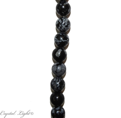 China, glassware and earthenware wholesaling: Snowflake Obsidian 10mm Beads