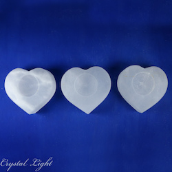 Selenite Heart Candle Holder