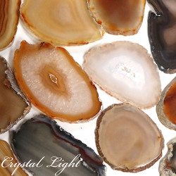 China, glassware and earthenware wholesaling: Natural Agate Slice Small