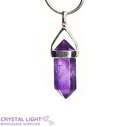 China, glassware and earthenware wholesaling: Amethyst DT Pendant Sterling Silver (Short)