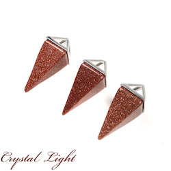 China, glassware and earthenware wholesaling: Goldstone Pyramid Pendant