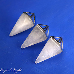 Clear Quartz Pyramid Pendant