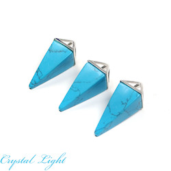 Blue Howlite Pyramid Pendant