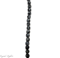 Snowflake Obsidian 6mm Round Beads