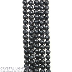 Lava 6mm Round Beads