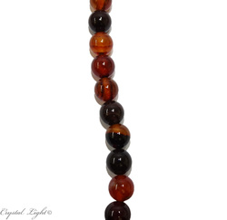 China, glassware and earthenware wholesaling: Orange and Black Agate Mixed 10mm Round Beads