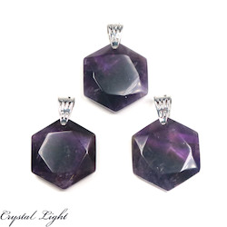 Amethyst Hexagon Pendant