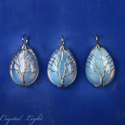 Opalite Tree of life Wirewrap Pendant