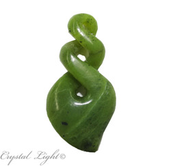 Nephrite Jade Twist Pendant