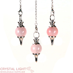 Rose Quartz Ball Pendulum