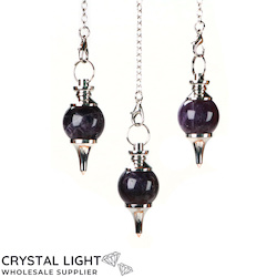 Chevron Amethyst Ball Pendulum